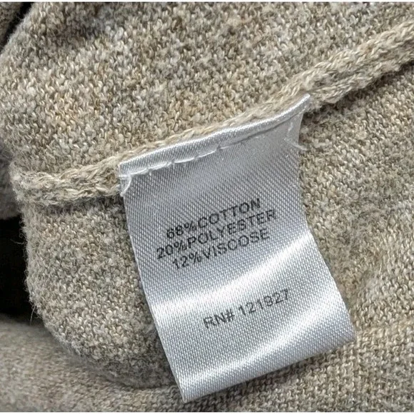 Johnnie O Mens Quarter Zip Pullover Sweater Light Tan Marled Knit Size L - Picture 7 of 10